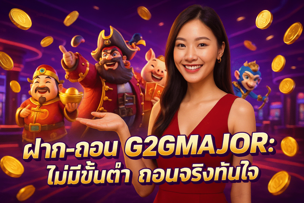 ฝาก-ถอน G2GMAJOR ไม่มีขั้นต่ำ ถอนจริงทันใจ