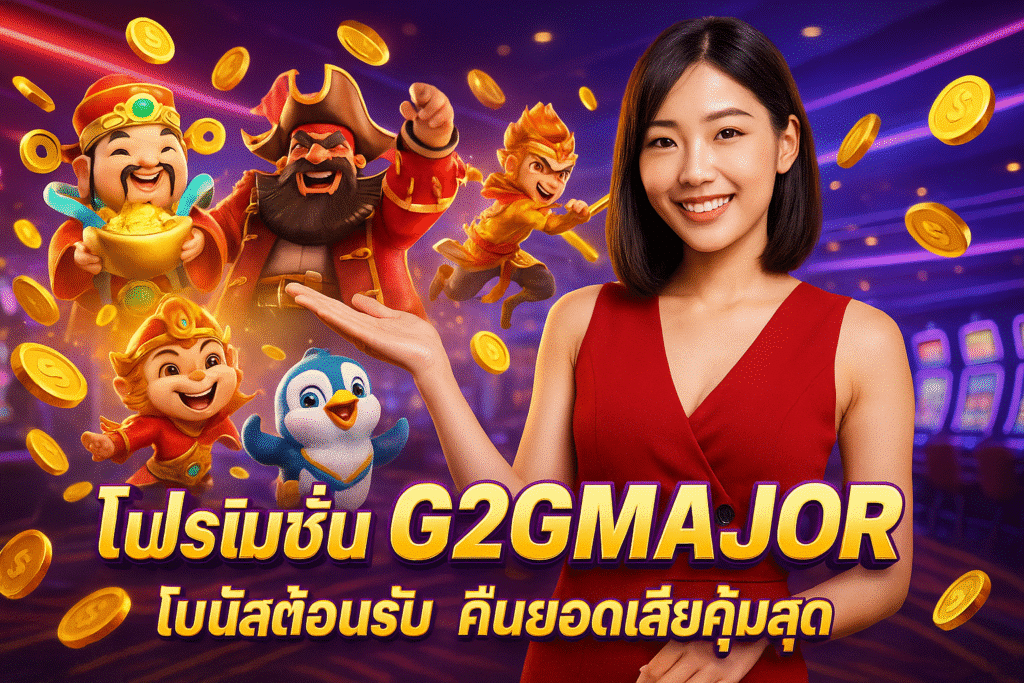 โปรโมชั่น G2GMAJOR โบนัสต้อนรับ คืนยอดเสียคุ้มสุด