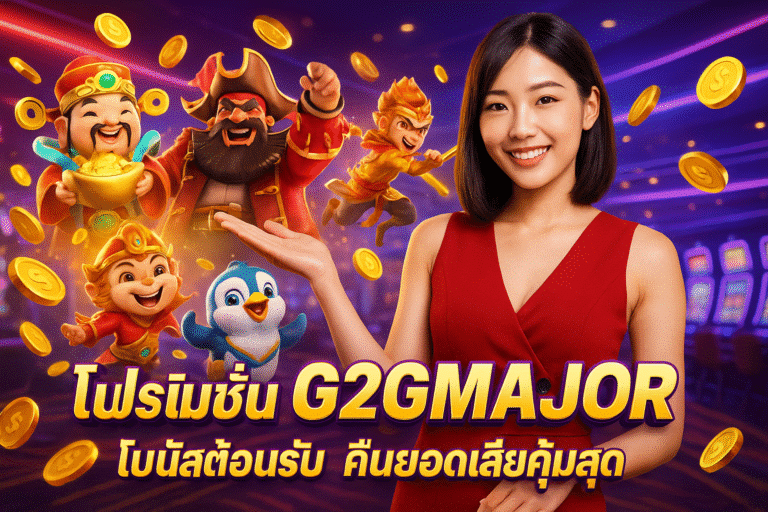 โปรโมชั่น G2GMAJOR โบนัสต้อนรับ คืนยอดเสียคุ้มสุด